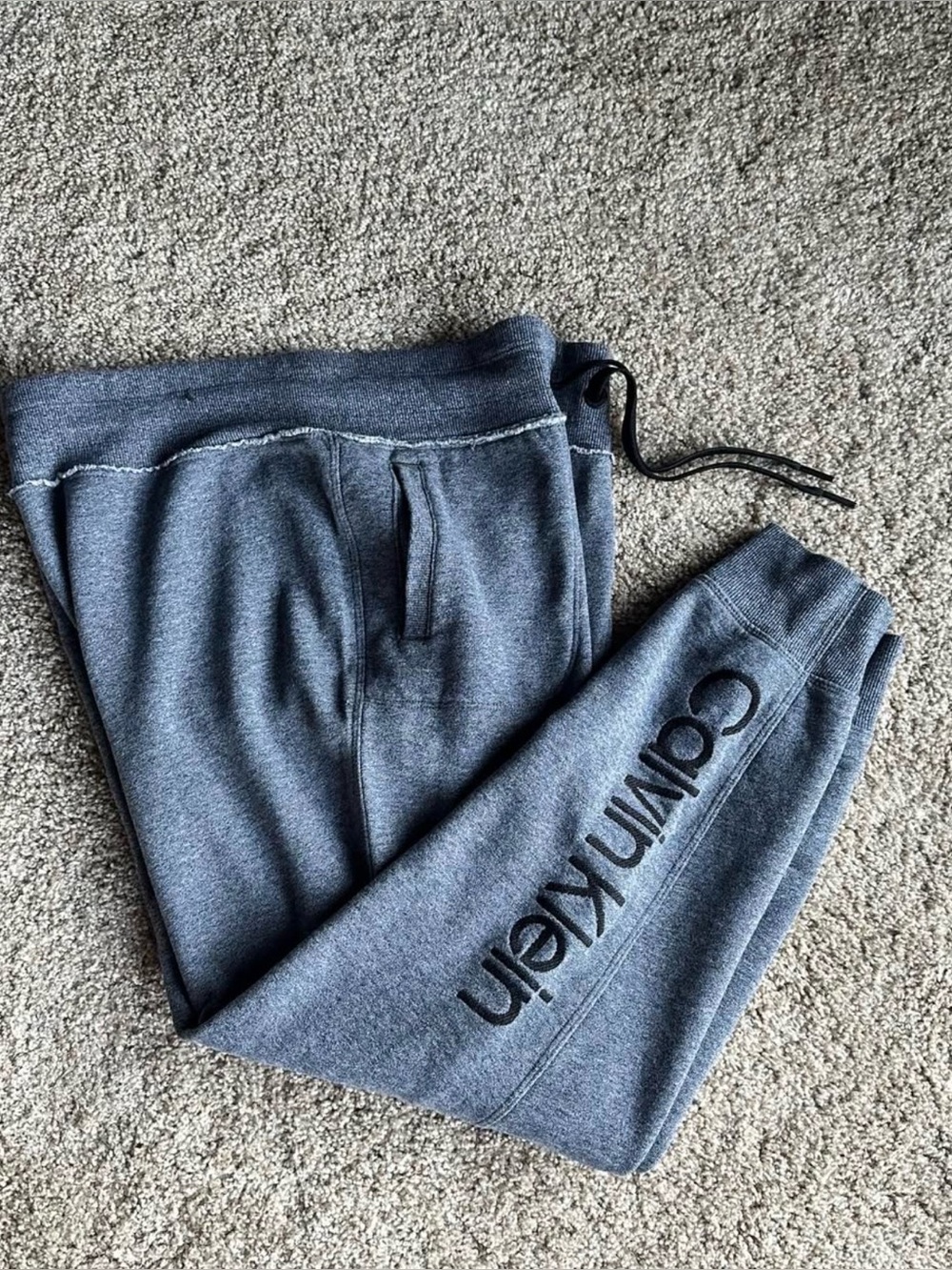 Calvin Klein Heather Gray Logo Joggers